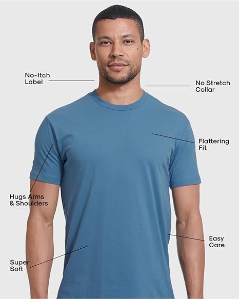 True Classic Tees | Essentials 9-Shirt Pack | Premium Fitted Men's T-Shirts | Crew Neck